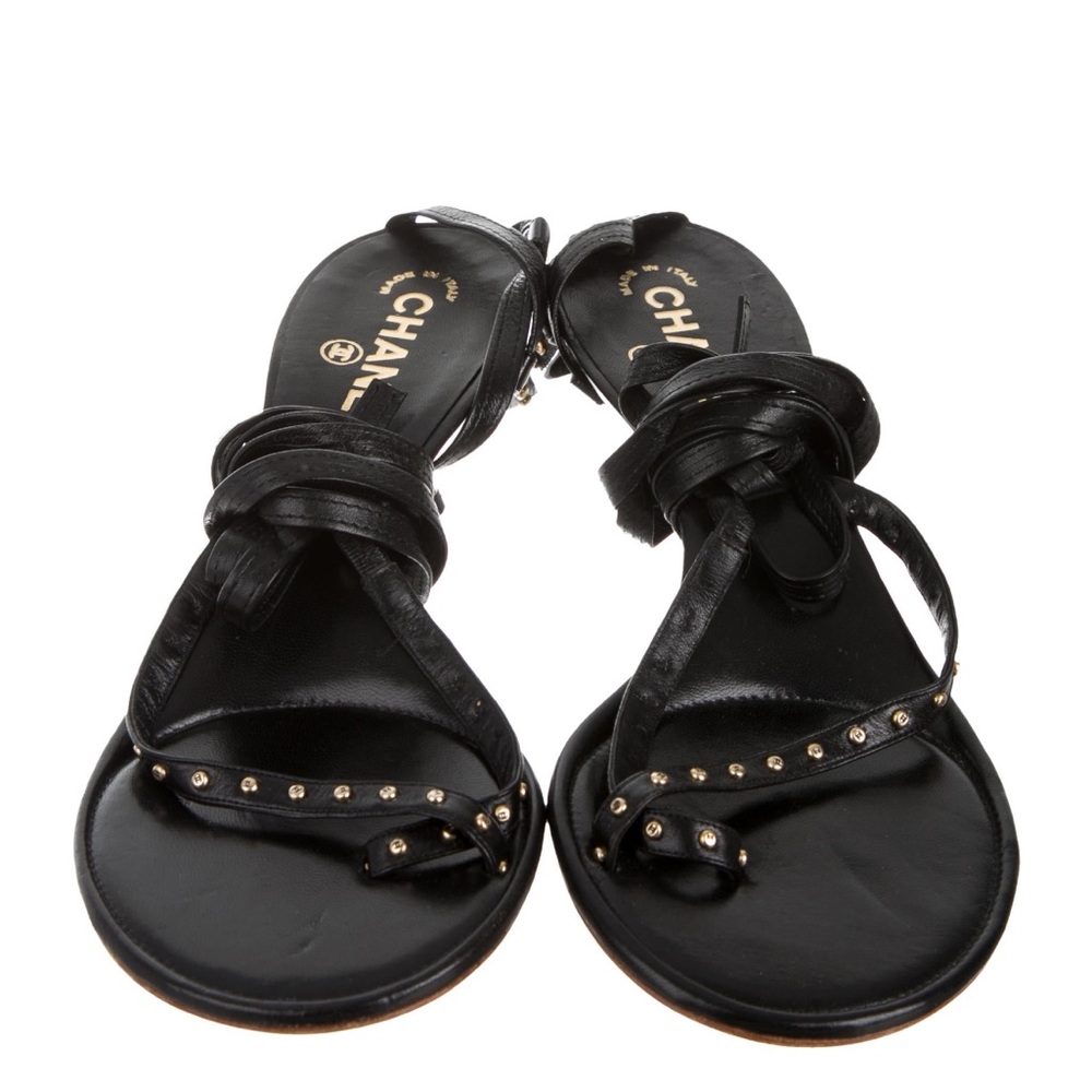 Chanel CC Leather Sandals